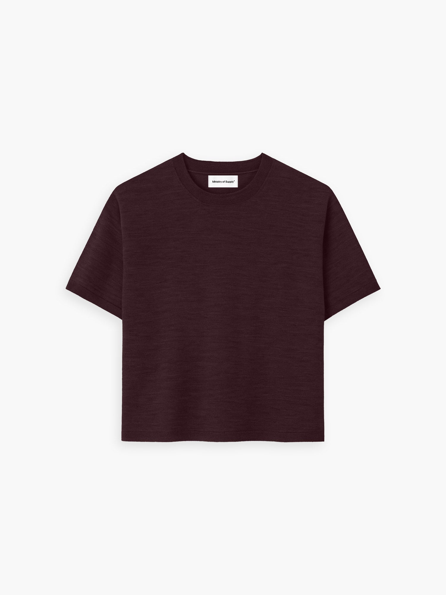 Women's Travel Merino Drop Shoulder Cropped Tee - Merlot