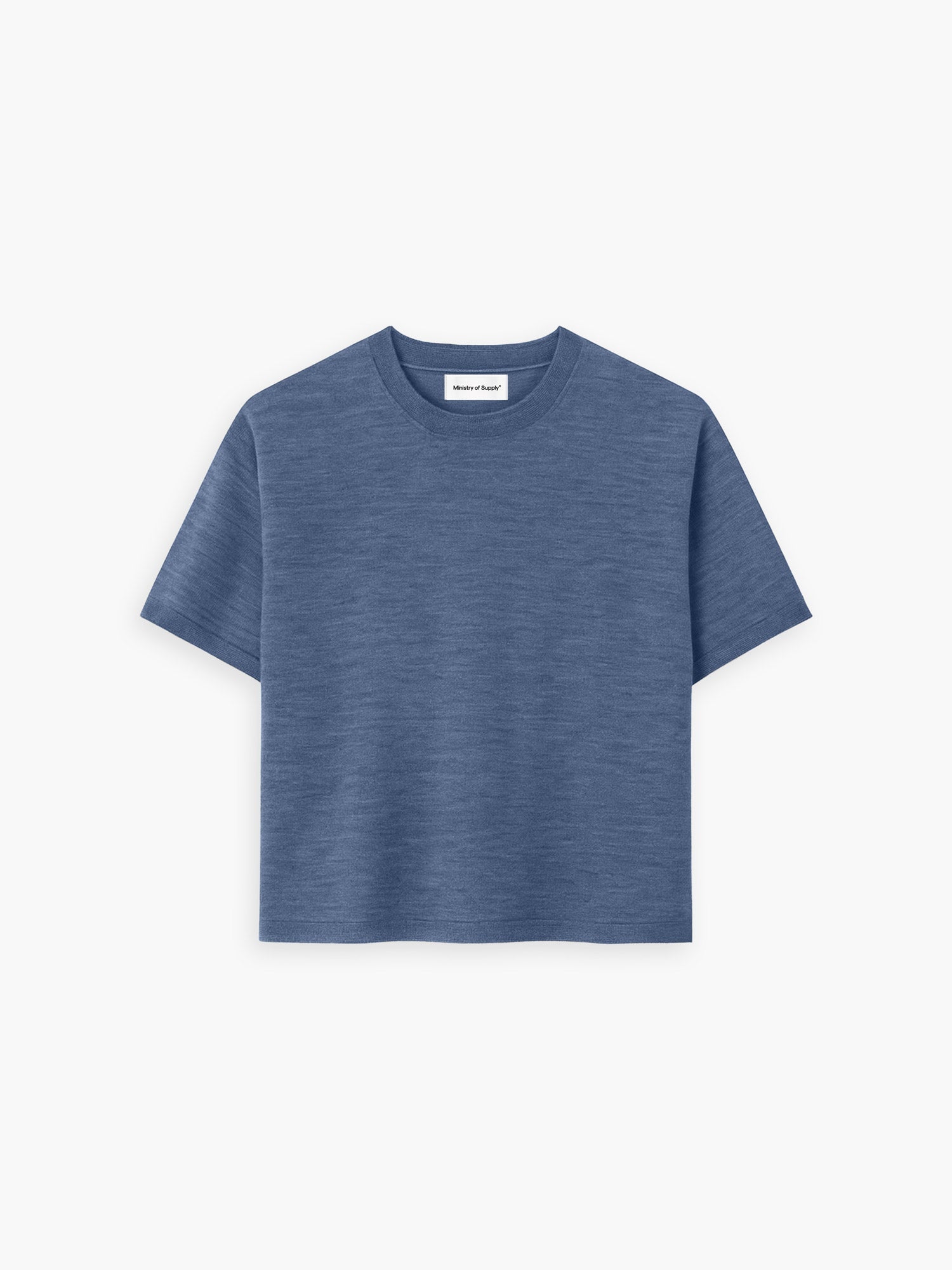 Women's Travel Merino Drop Shoulder Cropped Tee - Denim Blue