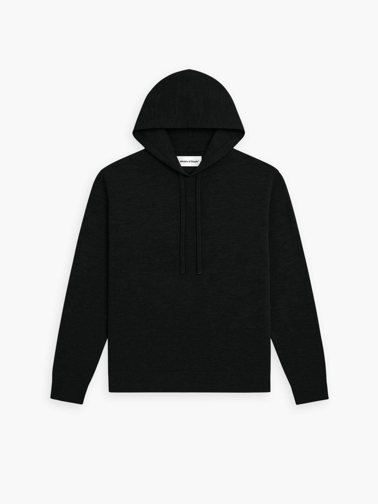 Men's Travel Merino Hooded Tee - Black