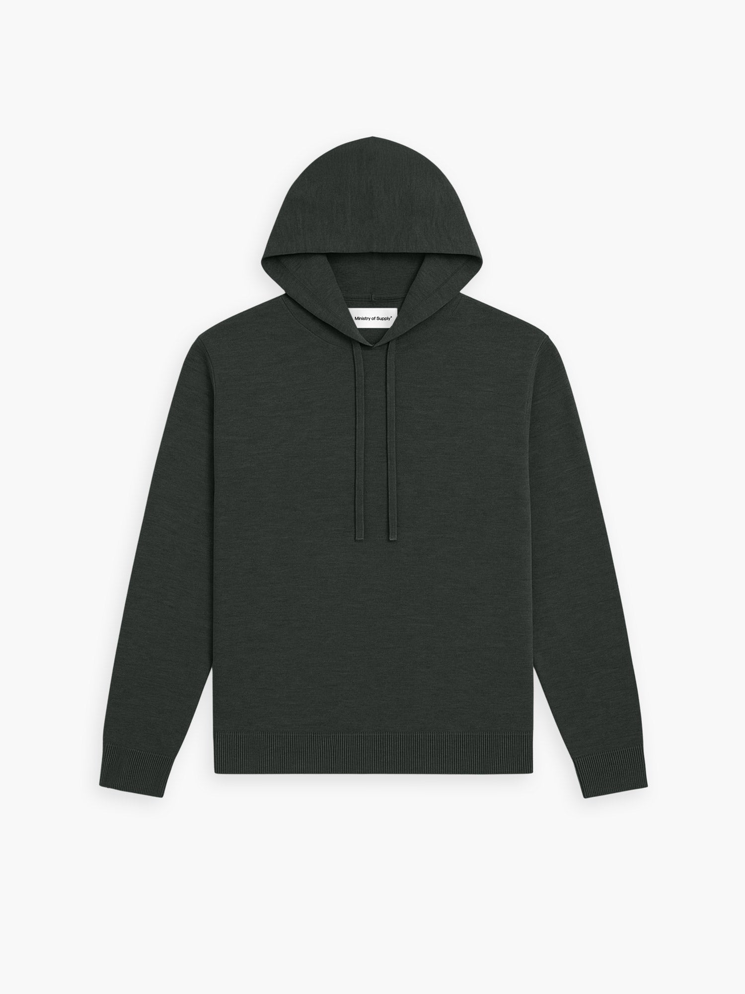 Men's Travel Merino Hooded Tee - Dark Green Brown