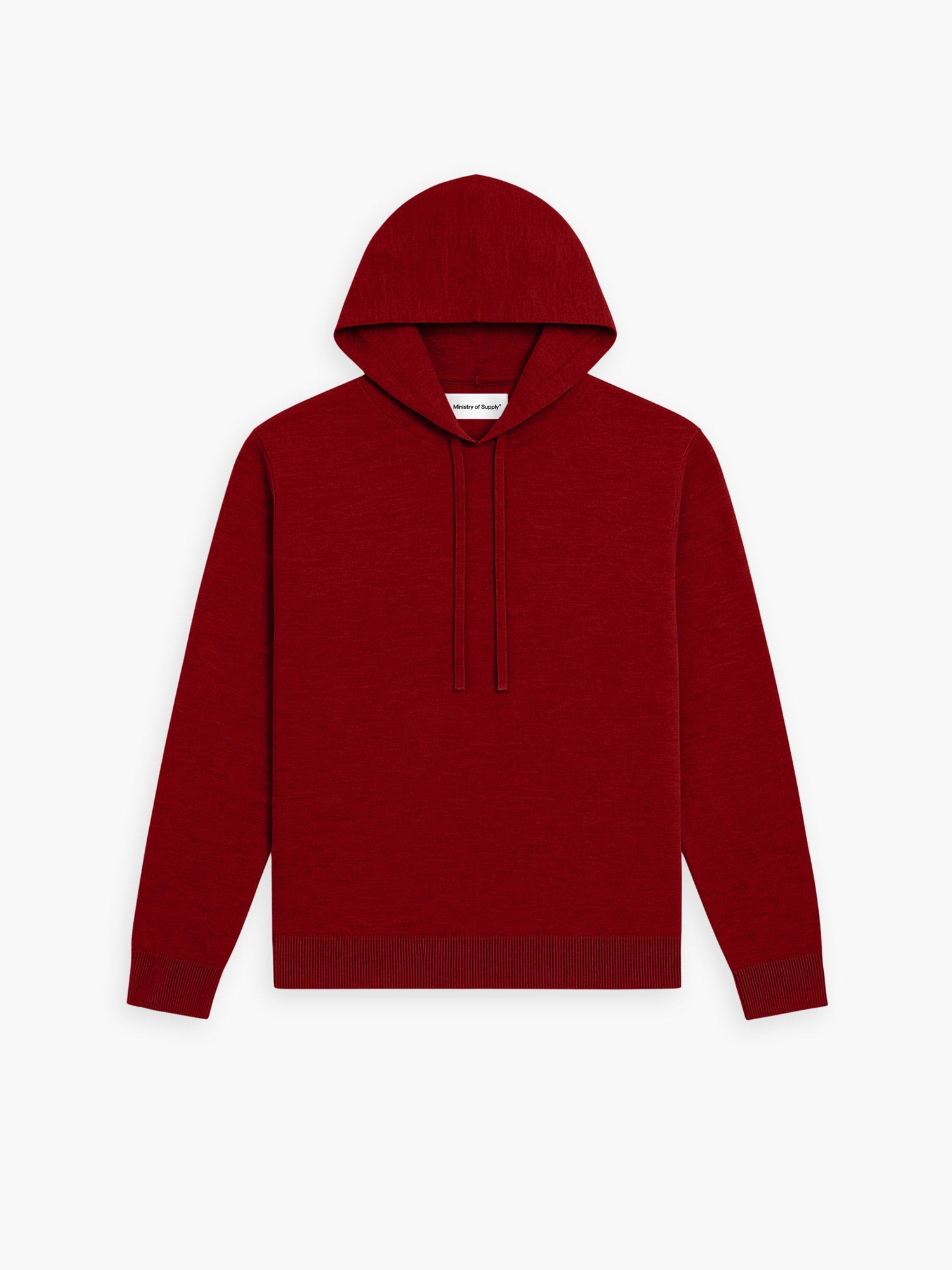 Men's Travel Merino Hooded Tee - Deep Red