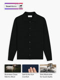 Men's Travel Merino Overshirt - Black