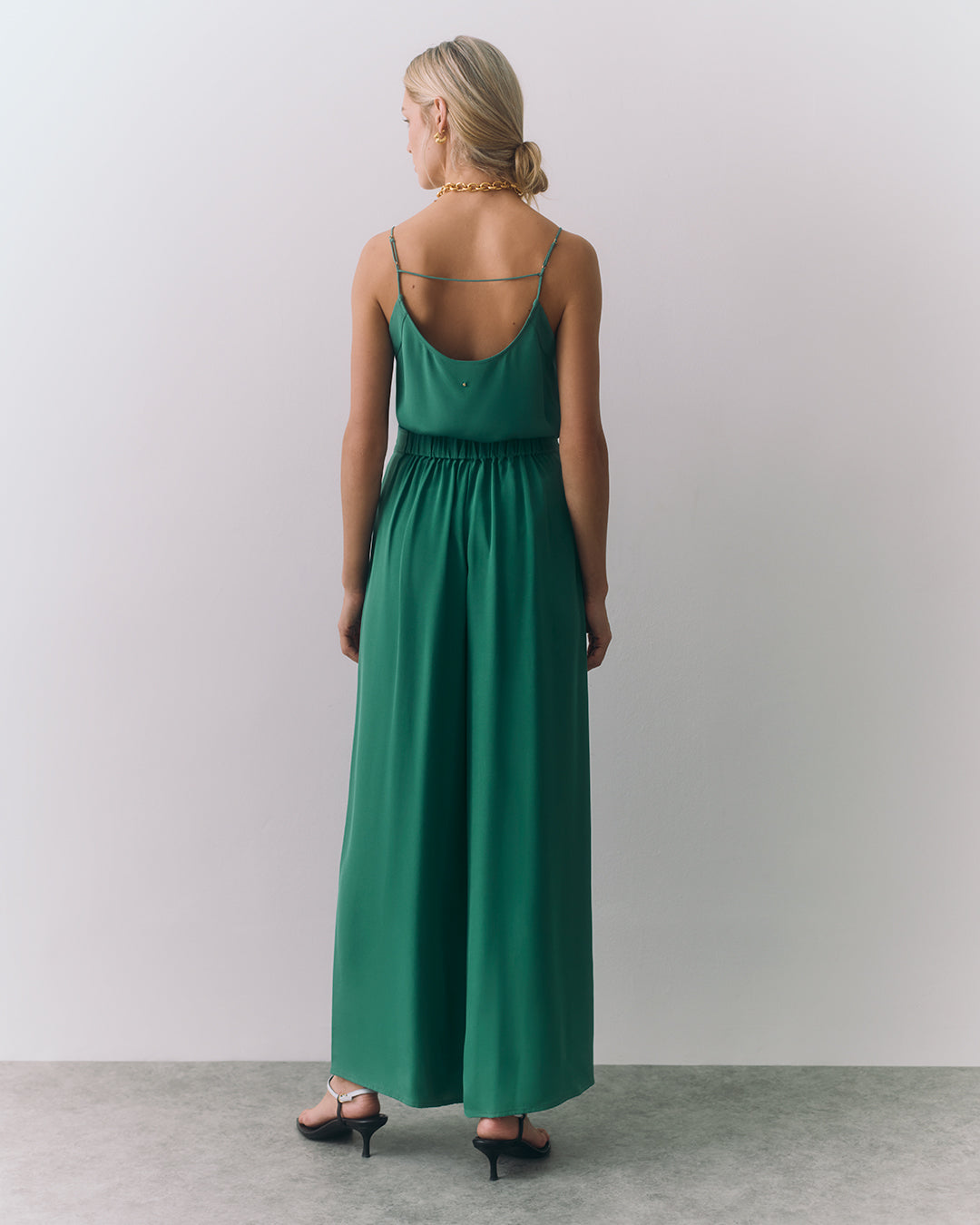 Silk Pleated Pant
