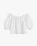 Poplin Off-The-Shoulder Cropped Top