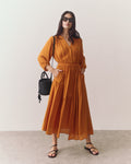 Tencel Gathered Panel Dress
