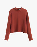 Silk Mock Neck Top