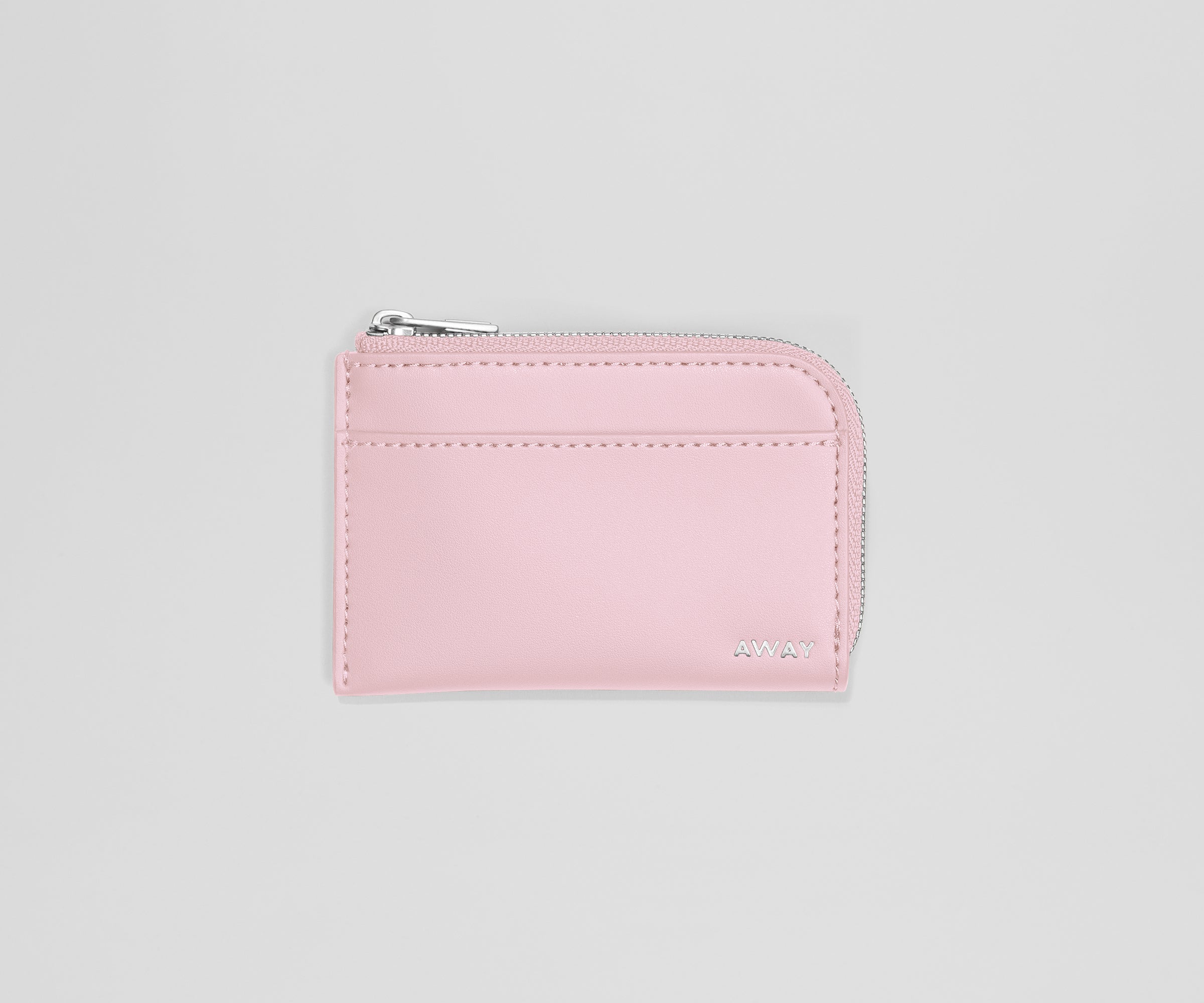 Zip Card Case in Glacial Pink