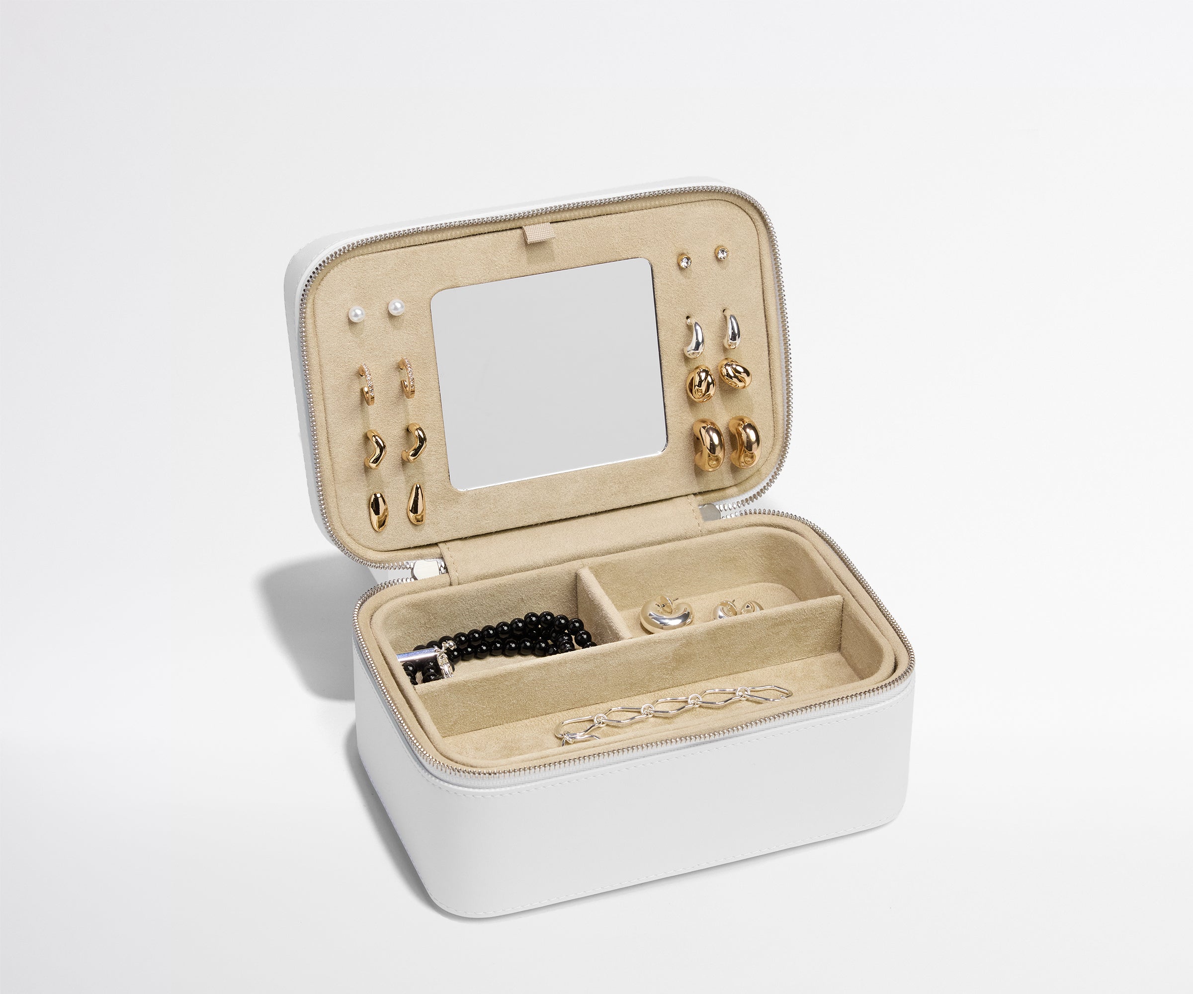 Keepsake Jewelry Case in Pearl White