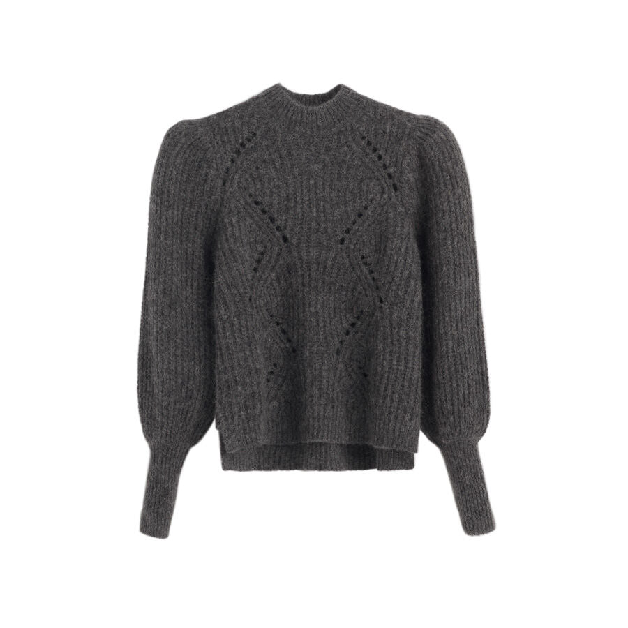 Alpaca Wool Balloon Sleeve Sweater