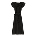 Linen Flutter Sleeve Dress