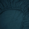 Simple Linen Fitted Sheet - Peacock