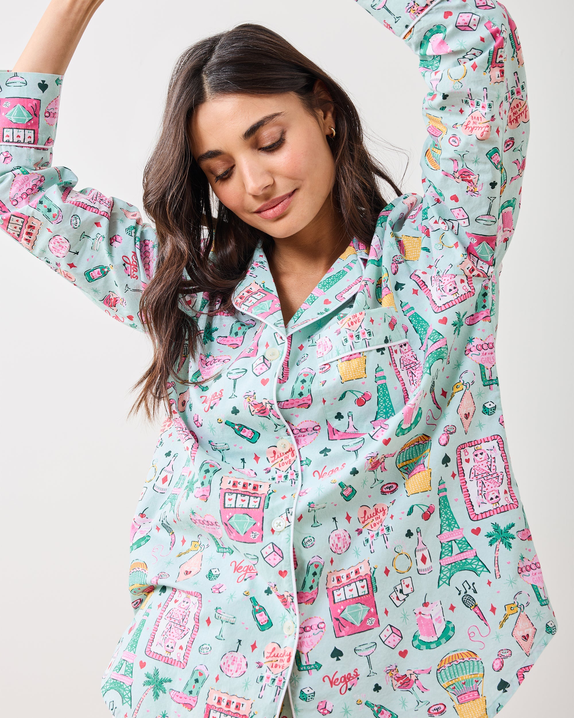 Viva Las Vegas - Long PJ Set - Mint