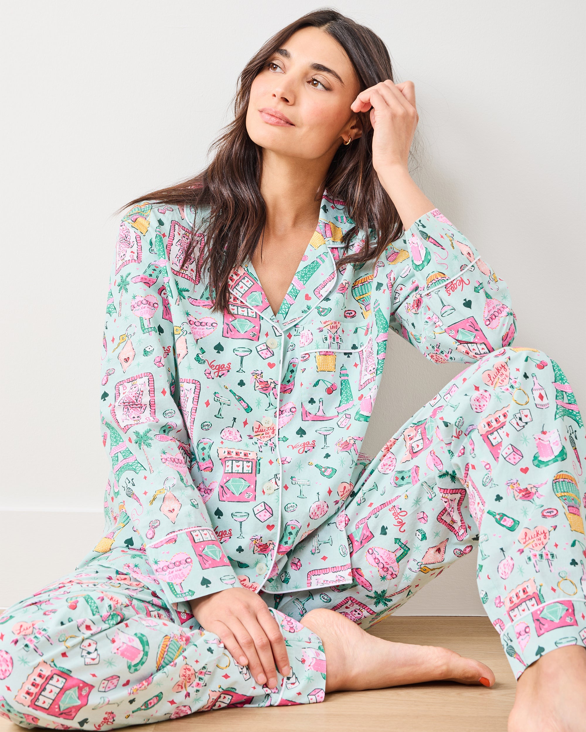 Viva Las Vegas - Tall Long PJ Set - Mint