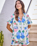 Hydrangea Honeymoon - Short PJ Set - Cloud
