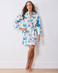 Hydrangea Honeymoon - Getting Ready Robe - Cloud