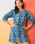 Eclectic Ikat - Genevieve Dress - Navy