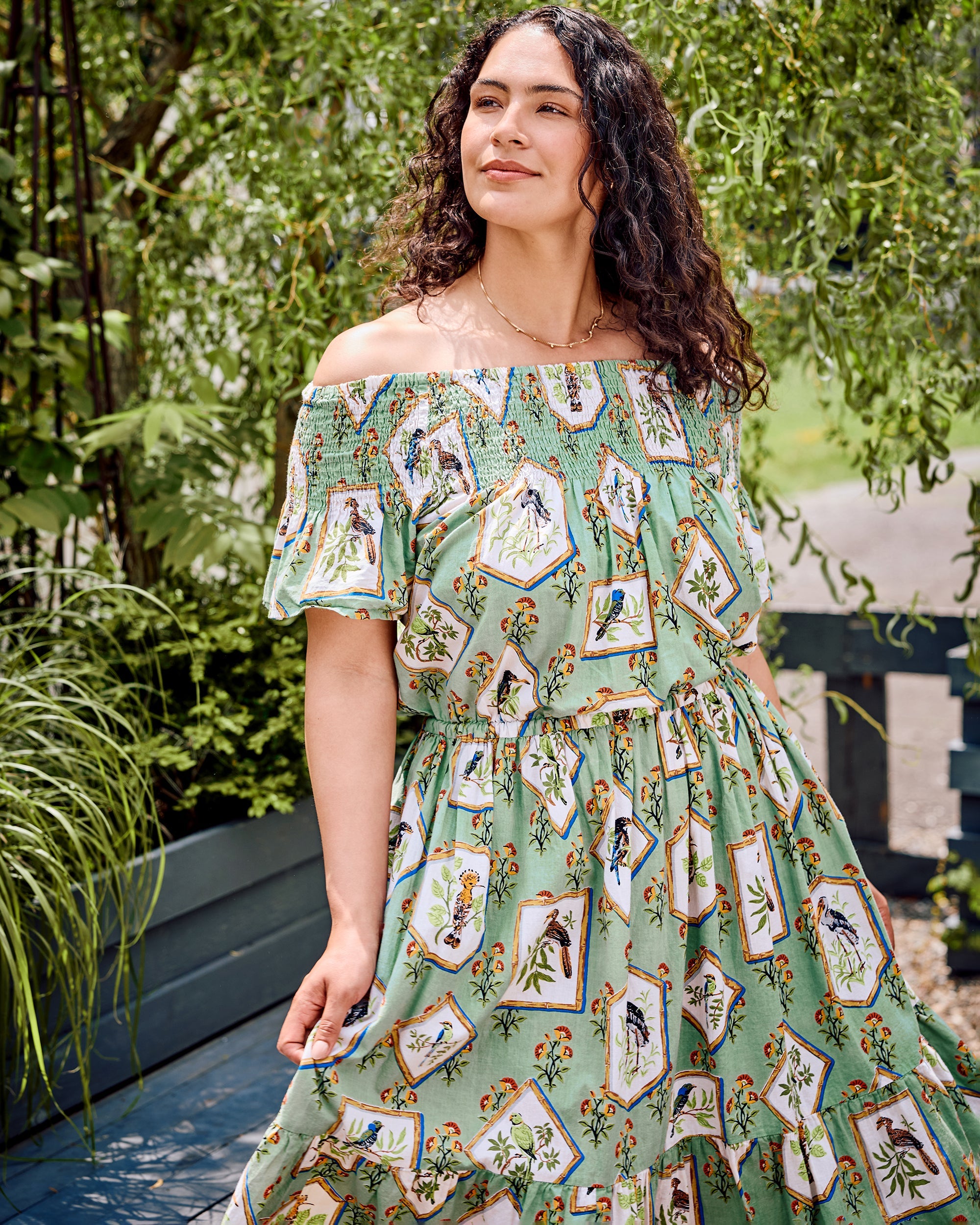 Birds Of India - Eyes on You Dress - Sage