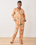 Hedgehog Forest - Tall Long PJ Set - Peach Leaf