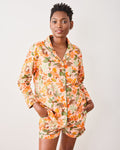 Hedgehog Forest - Long Sleeve Top & Shorts Set - Peach Leaf