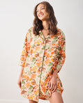 Hedgehog Forest - Sleep Shirt - Peach Leaf