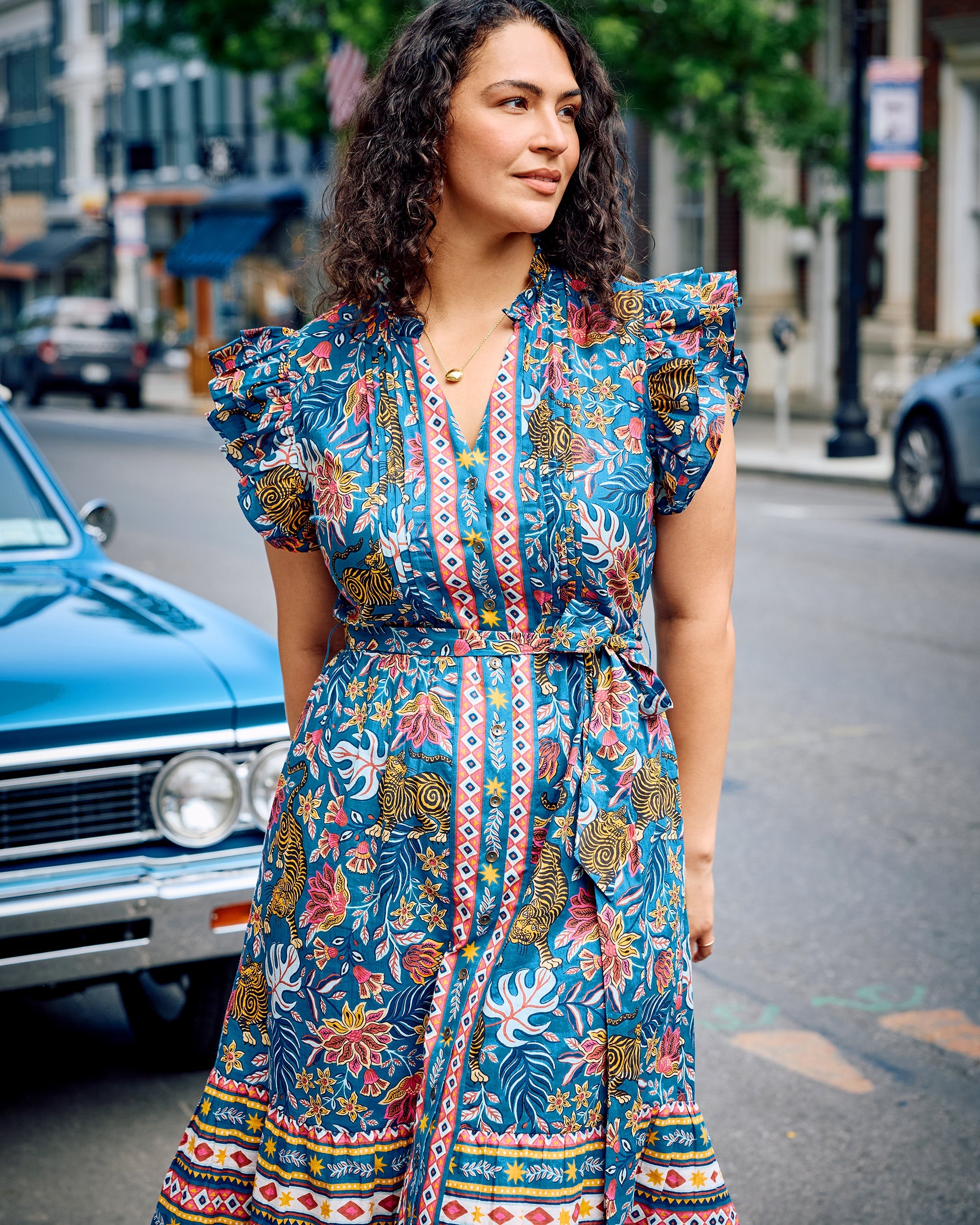 Tibetan Tigress - Helen Dress - Blue Ridge