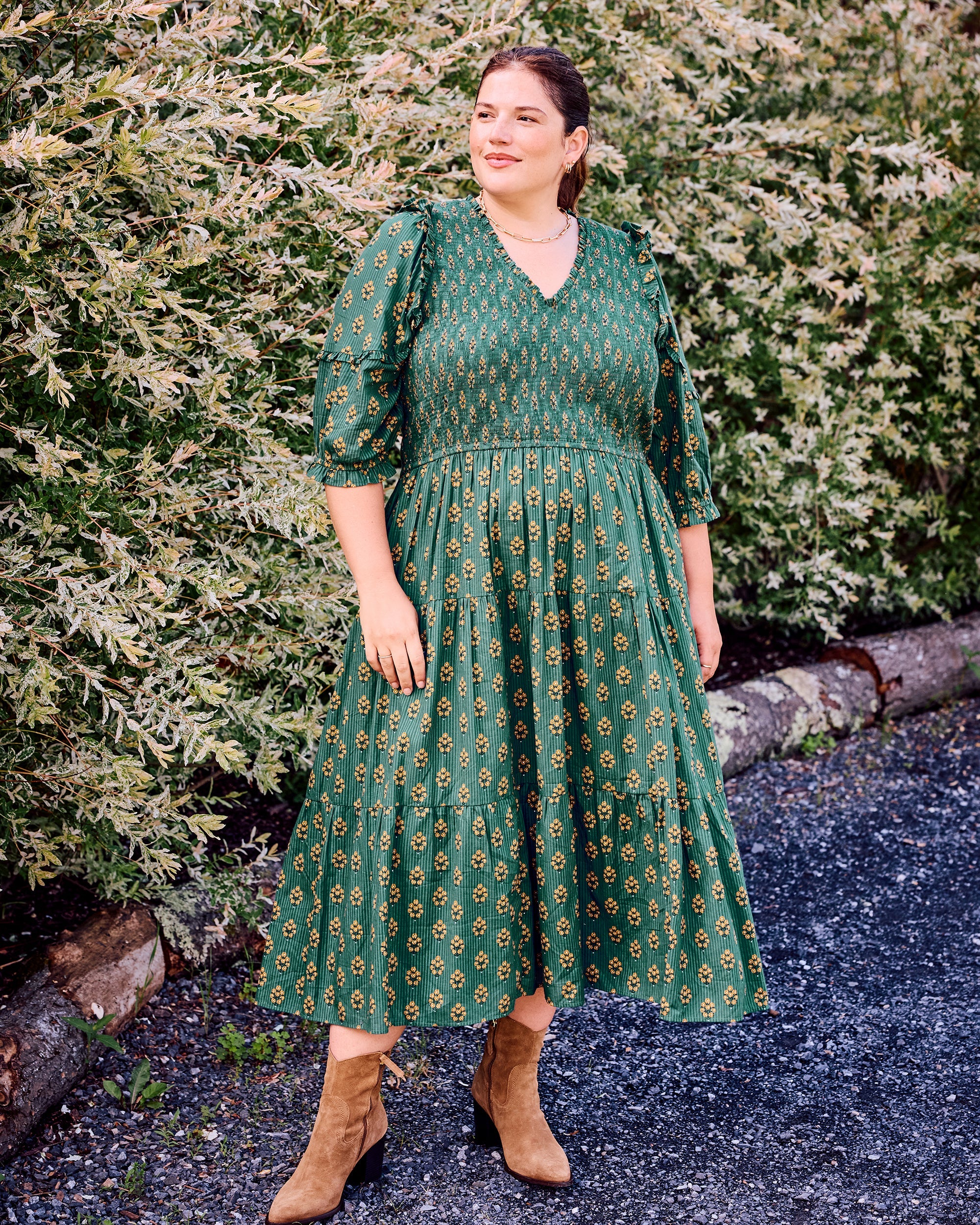 Texas Bouquet - Myrtle Dress - Desert Moss