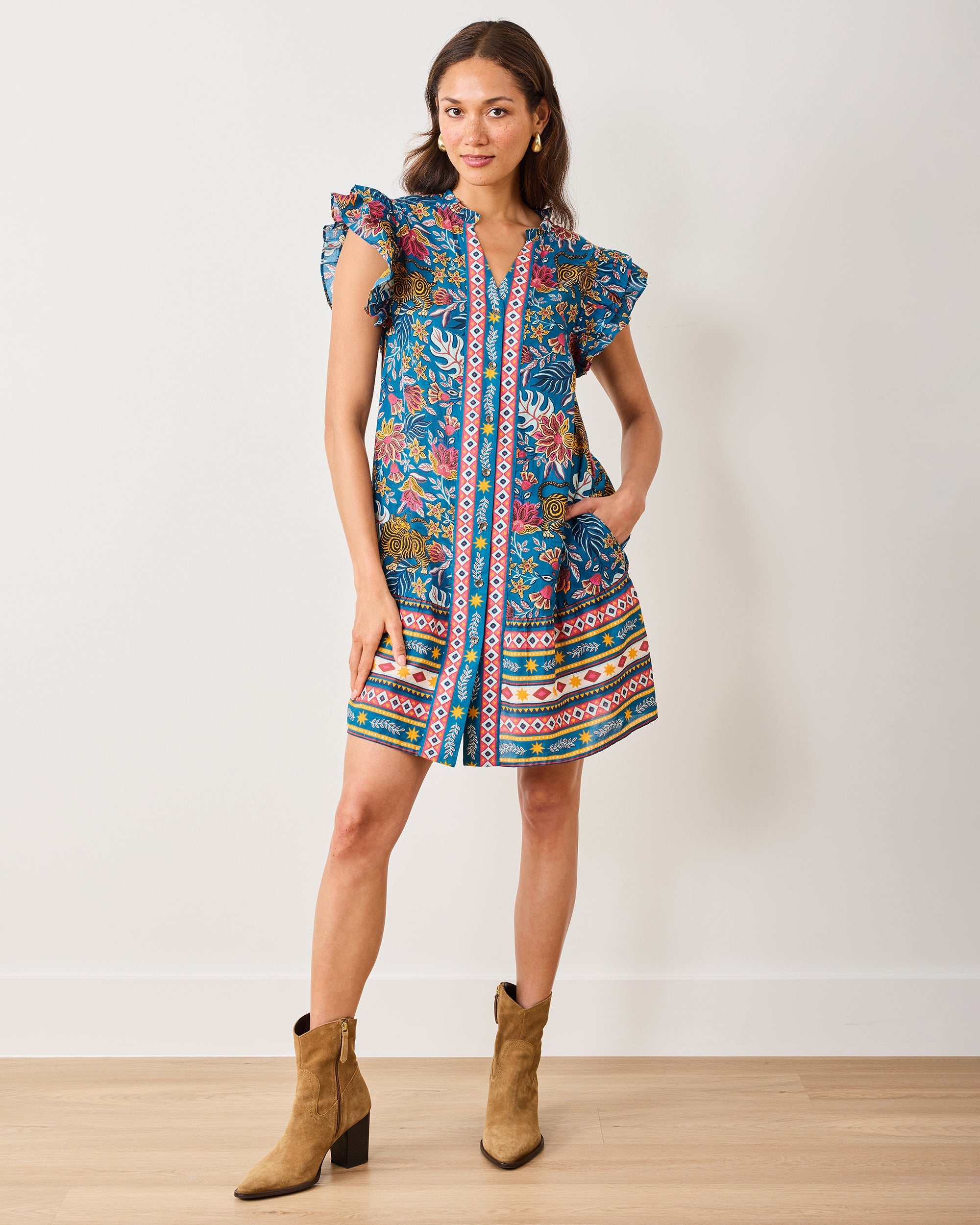 Tibetan Tigress - La Grange Dress - Blue Ridge