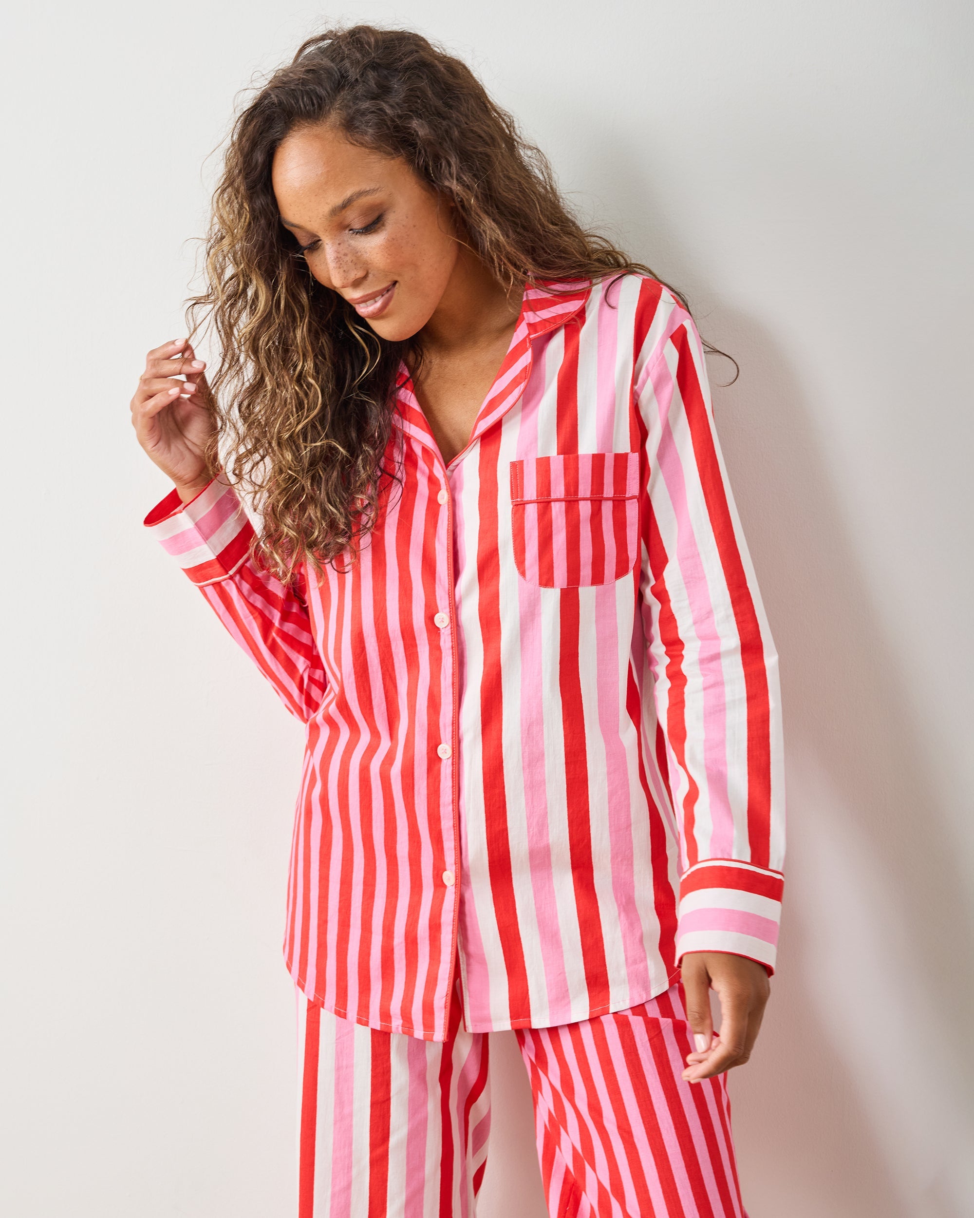 Taffy Stripes  - Petite Long PJ Set - Peppermint Swirl