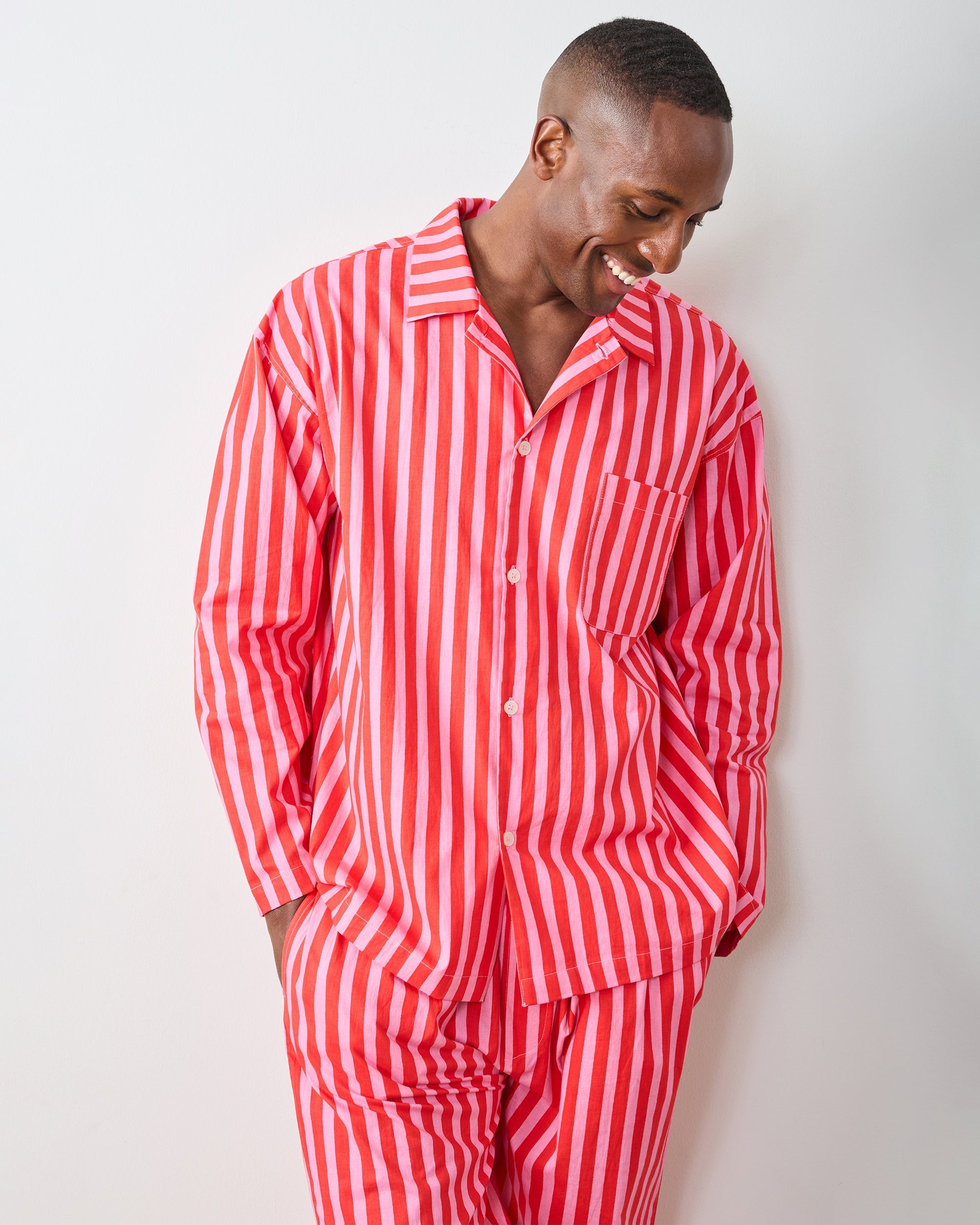 Taffy Stripes - Men's Long PJ Set - Peppermint Swirl