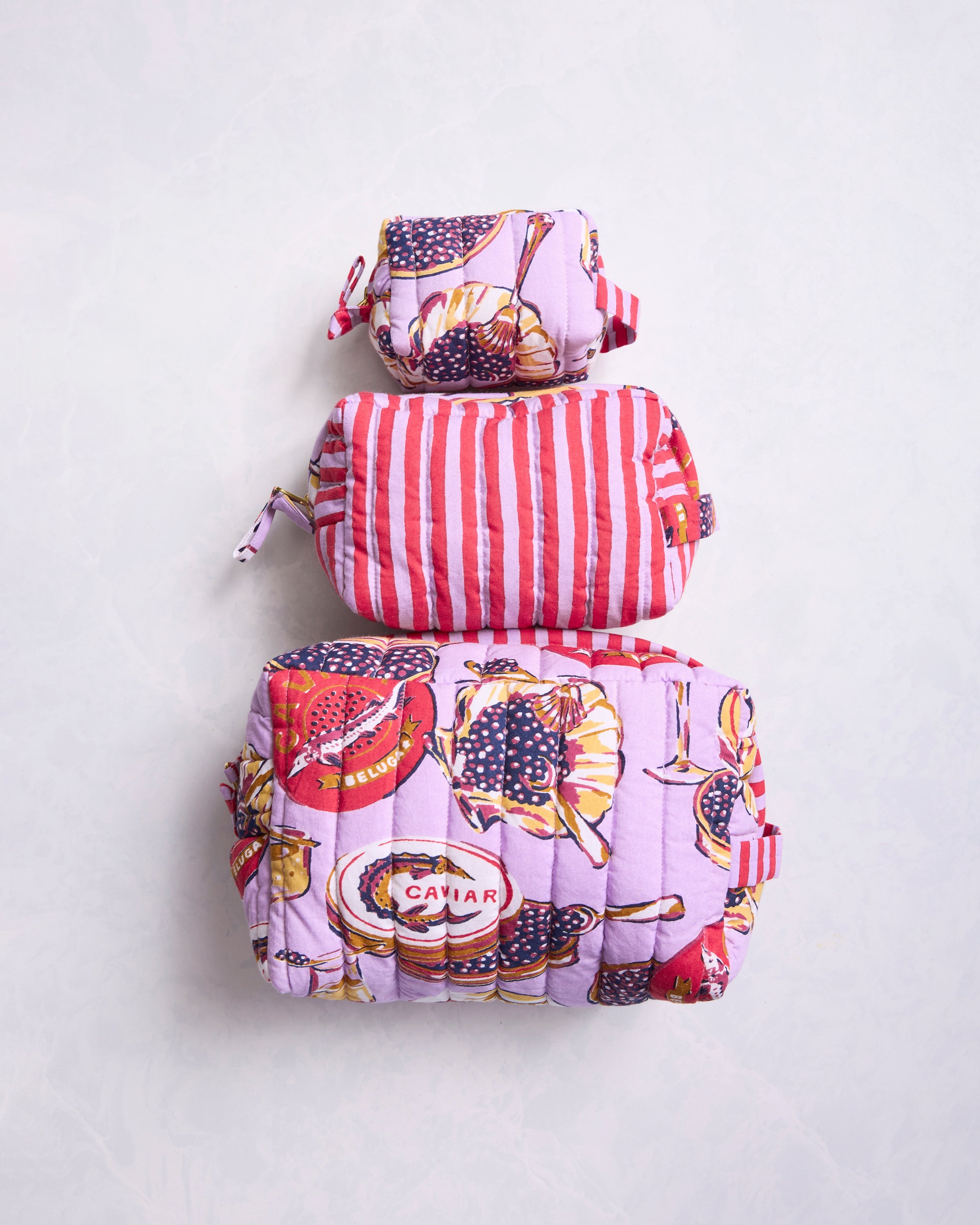 Champagne & Caviar - Three's Best Pouch Set - Lavender Spritz
