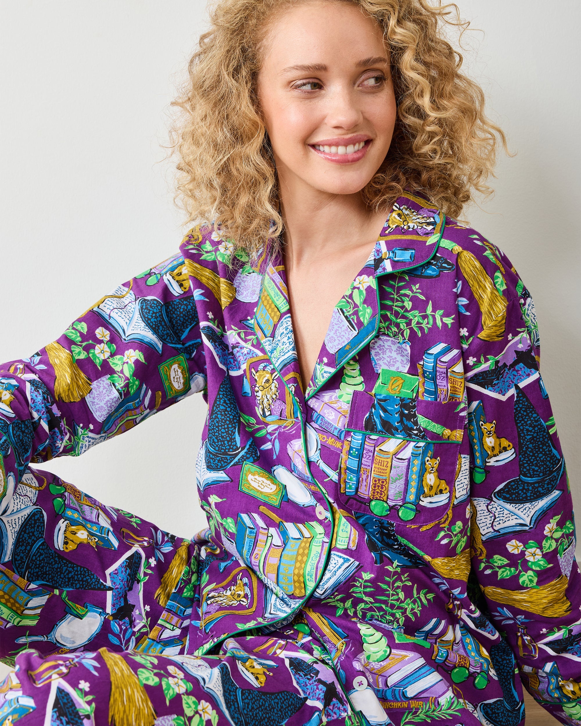 Elphaba's Alchemy  - Petite Long PJ Set - Brewed Blackberry
