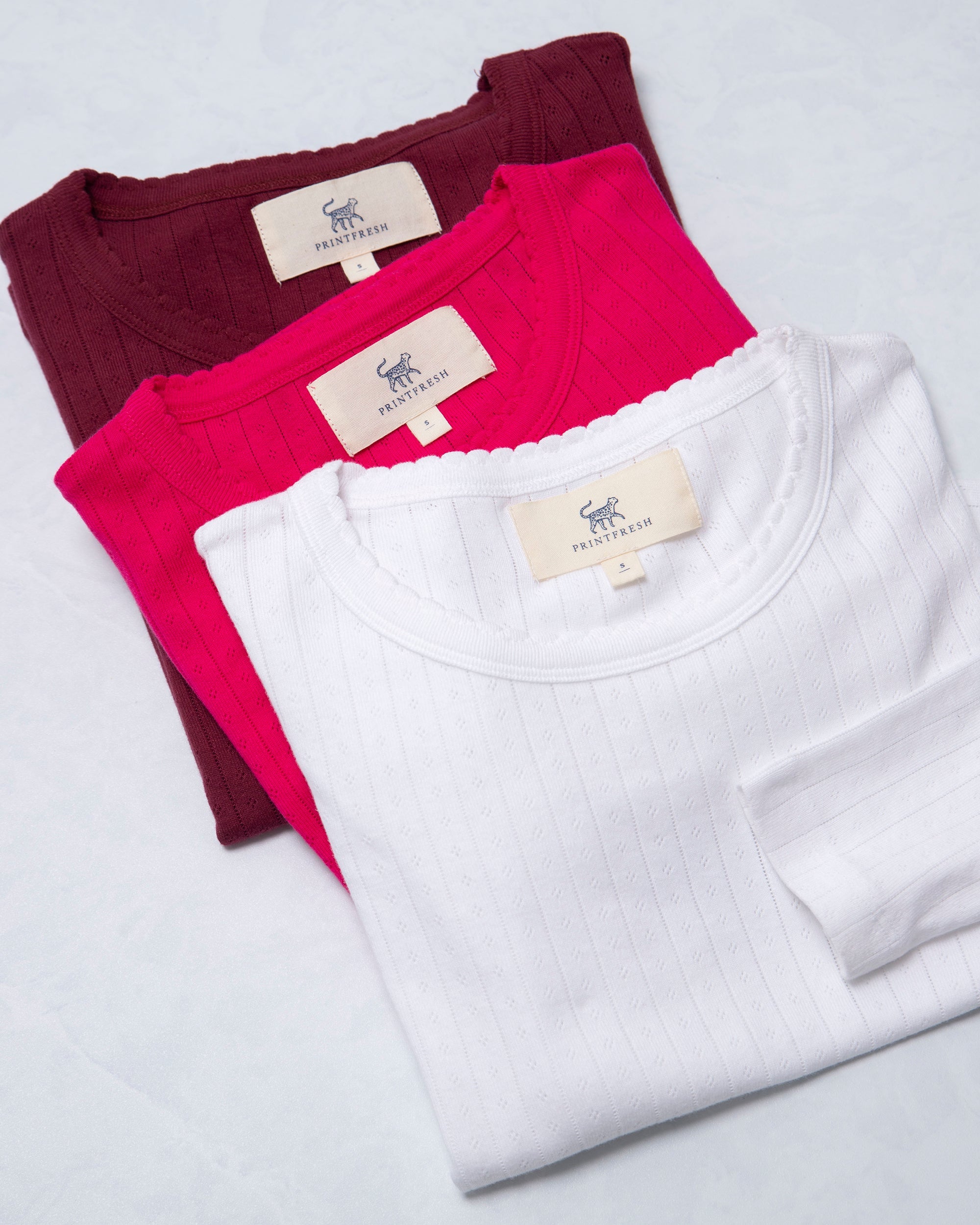 Multi - 3-Pack Pointelle Long Sleeve - Shirt Bundle