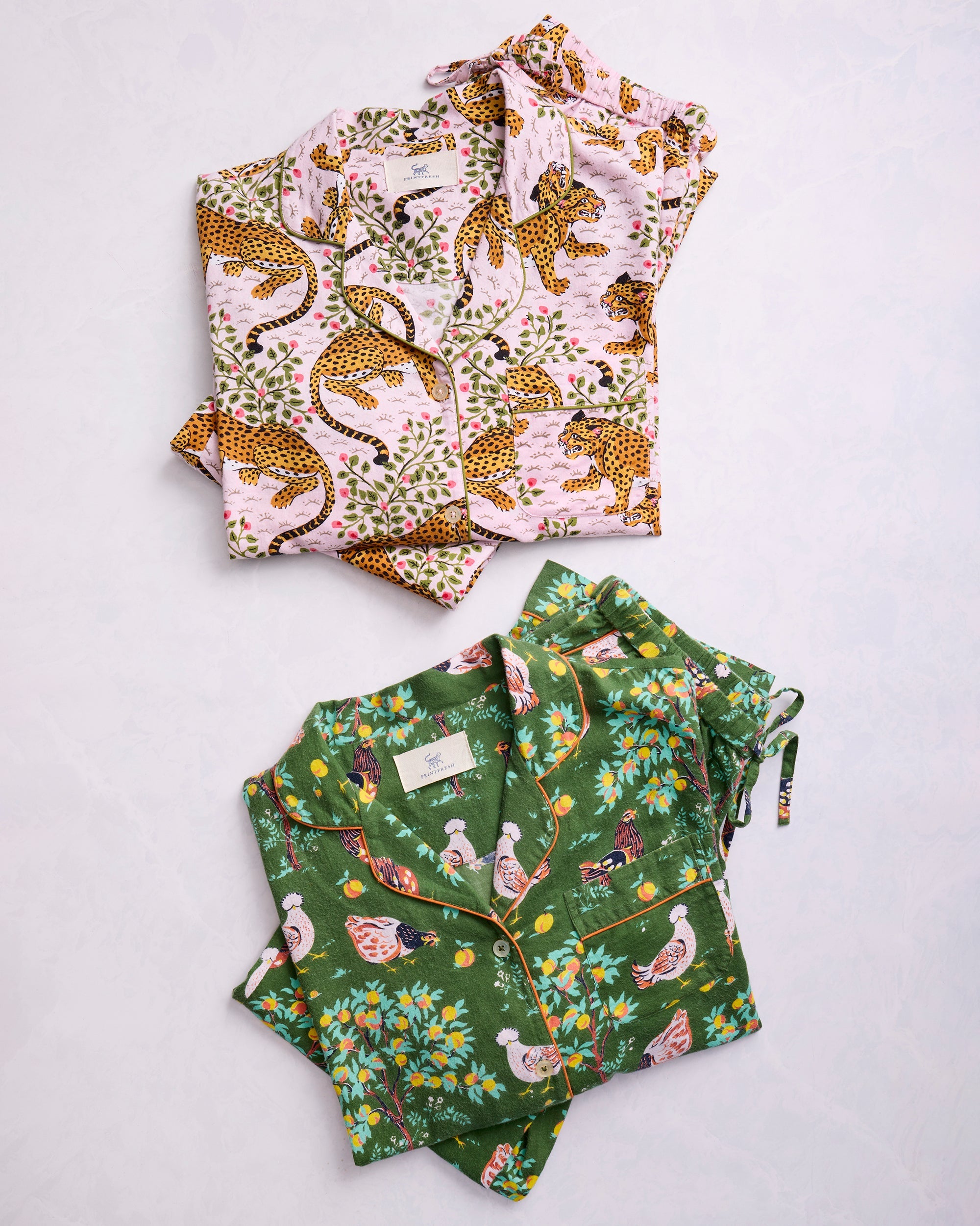 Bagheera & Hen House - Lighweight Flannel PJ Set Bundle - Multi