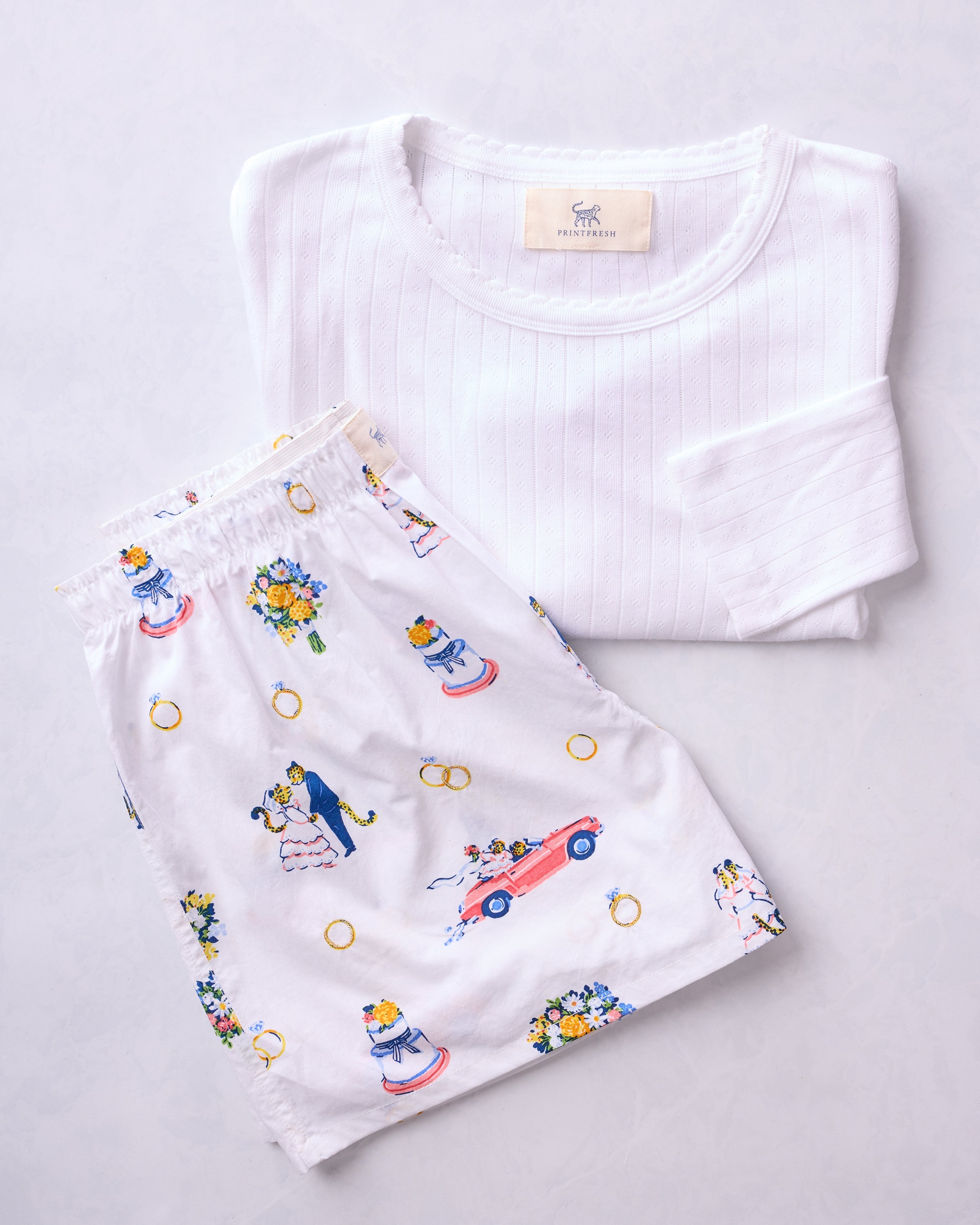 Happily Ever After - Boyfriend Boxers & Pointelle Bundle - Cloud