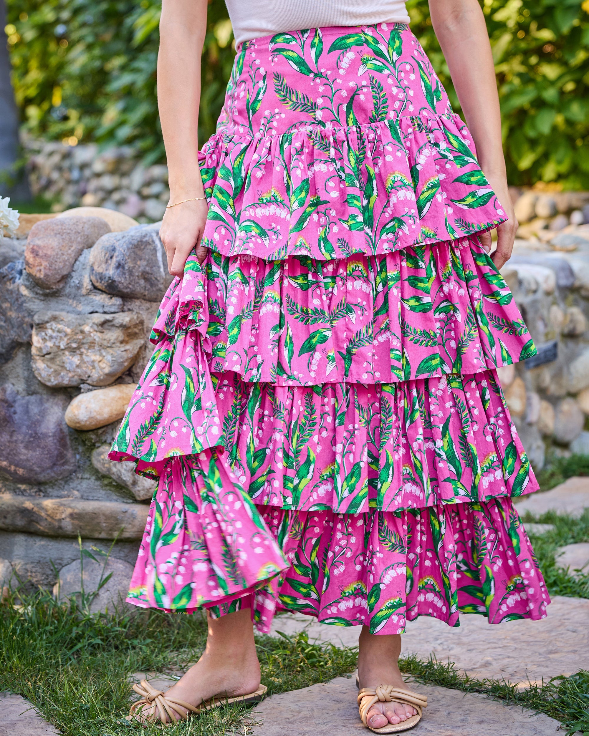 Lily Of the Valley - Terrace Skirt - Pink
