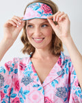 Glinda's Garden - Eco Satin Eye Mask - Popular Pink