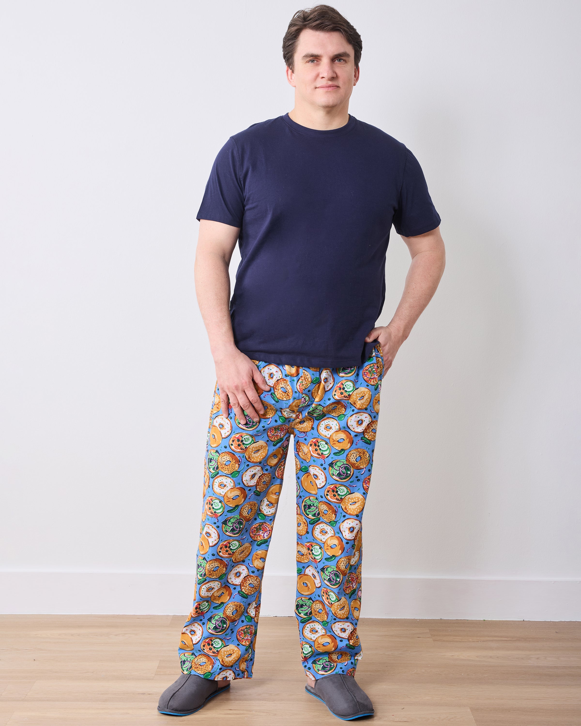 Bagels & Schmear - Men’s PJ Pants - Brunch Blues
