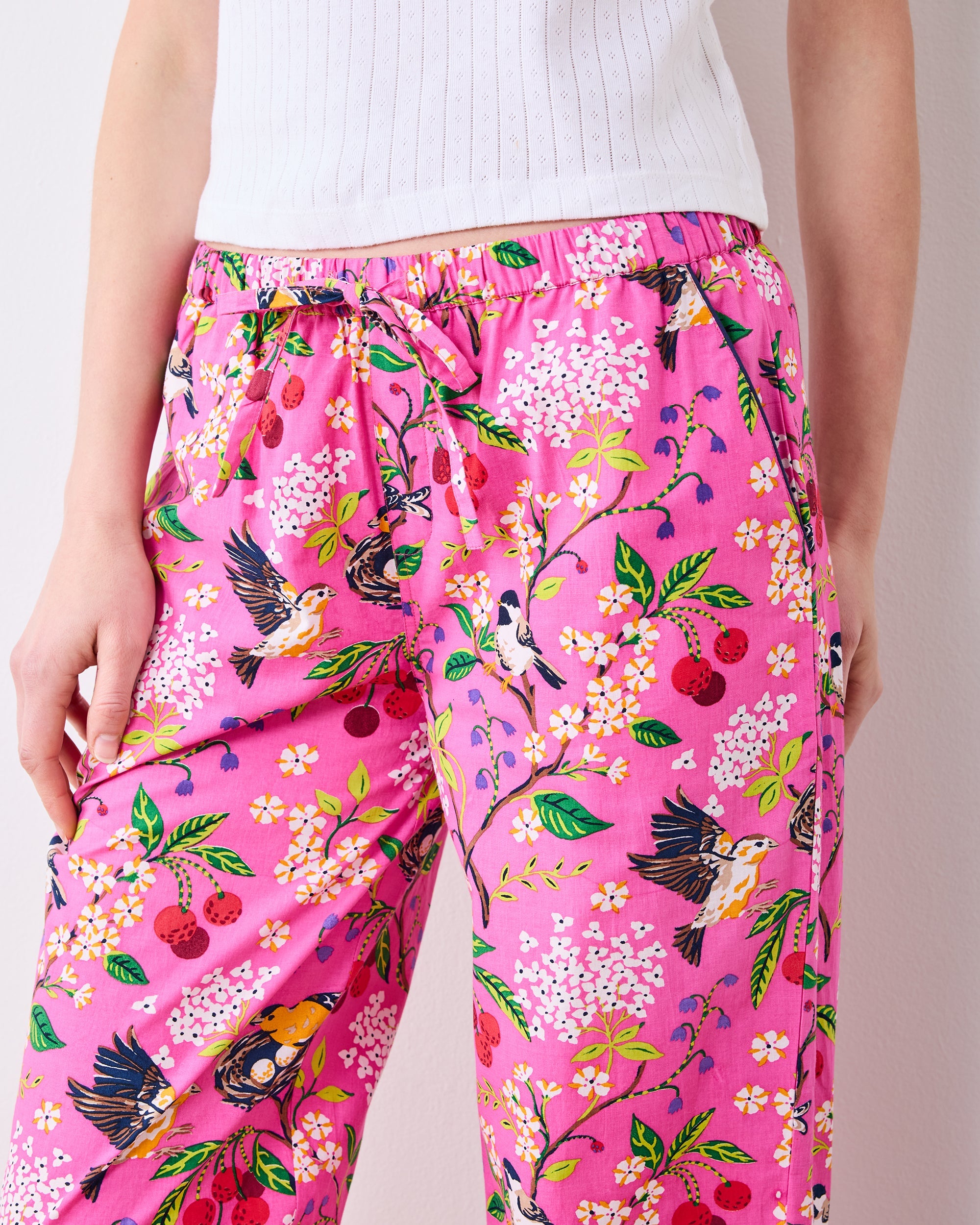 Bird & Blossom - Petite PJ Pants - Fuchsia Berry