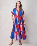 Canyon Geo - Harbour Dress - Arizona Blue
