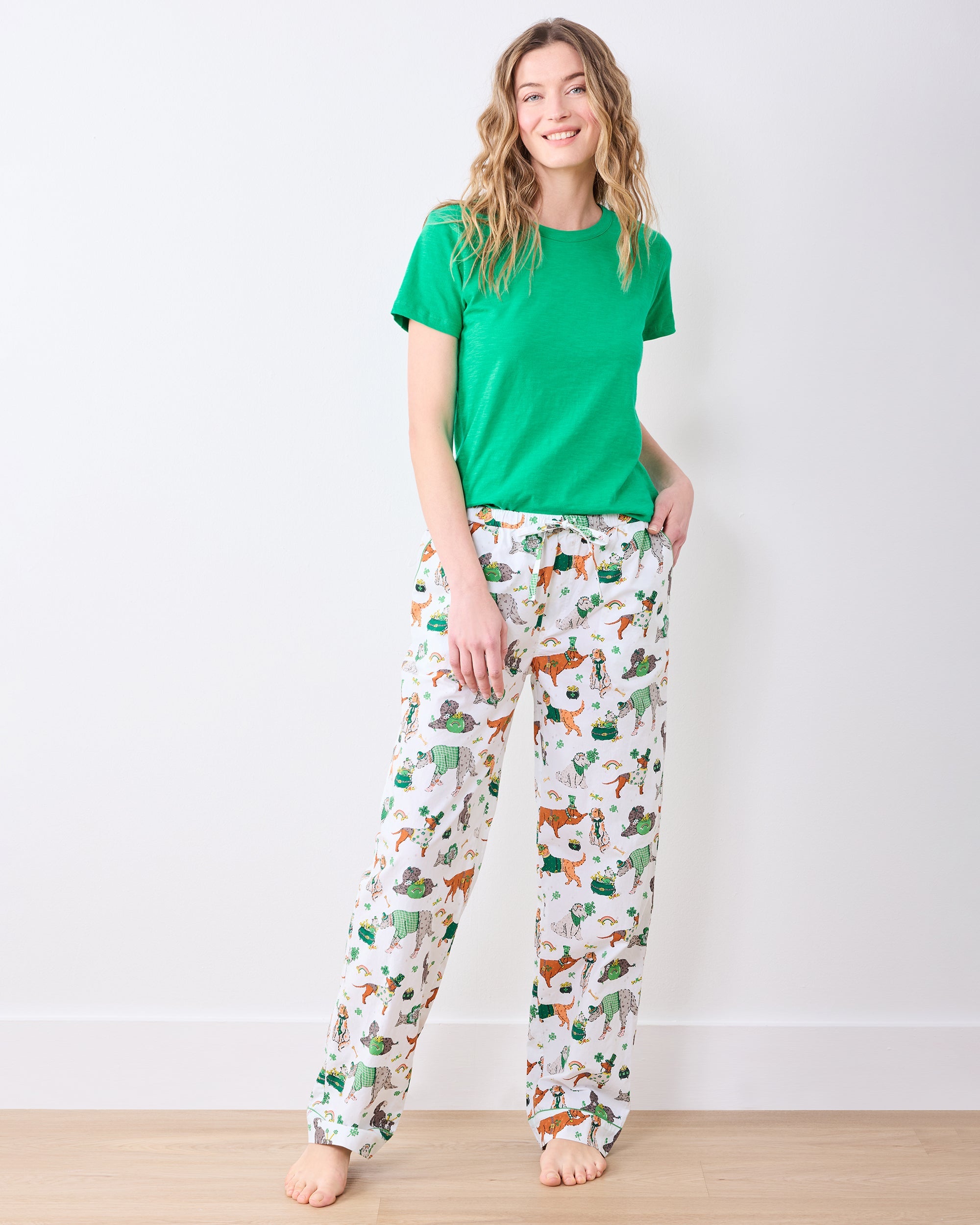 Lucky Paws - Tall PJ Pants - Irish Cream