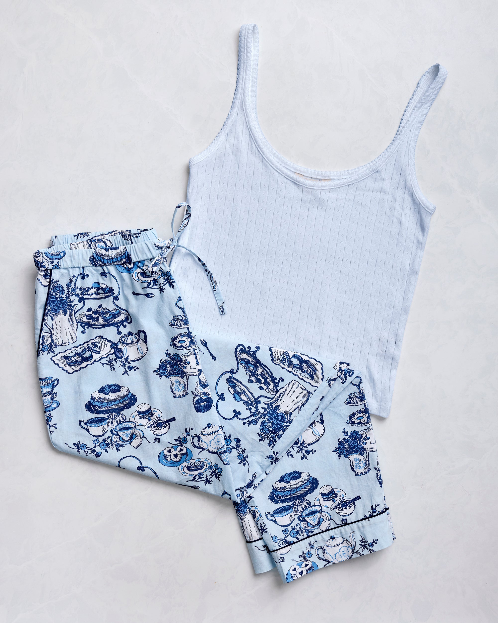 High Tea Toile - PJ Pants & Esme Tank Bundle - Multi