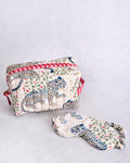 Bagheera - Quilted Pouch & Eco Satin Eye Mask Bundle - Wedding Cake