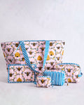 Sweet Bee - Weekender Bag & Three’s Best Pouch Set Bundle - Pink Petal
