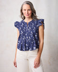 Marigold Bloom - Katie Blouse - Midnight Tide