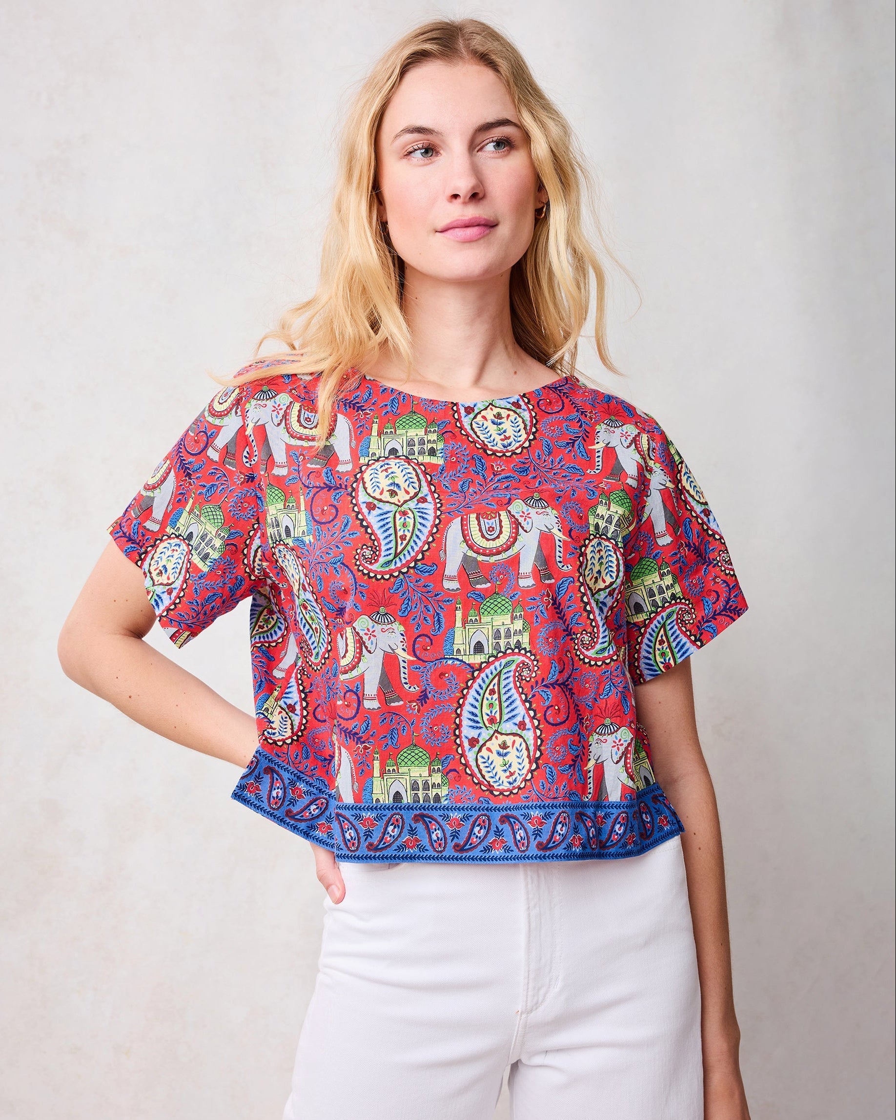 Palace Paisley - Carry On Cropped Top - Paprika