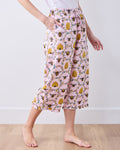 Sweet Bee - Ruffle Cropped Pants - Pink Petal