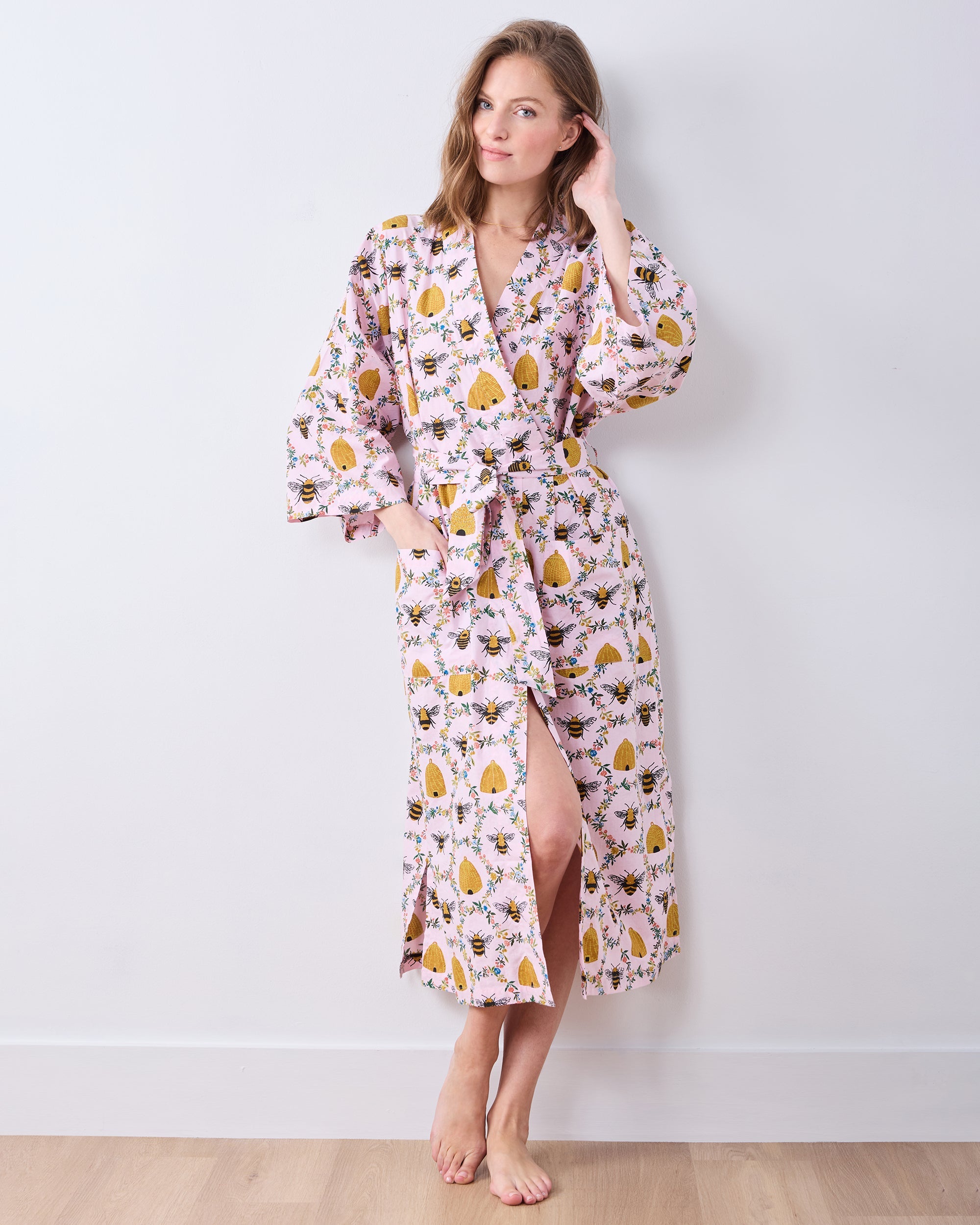 Sweet Bee - Long Robe - Pink Petal
