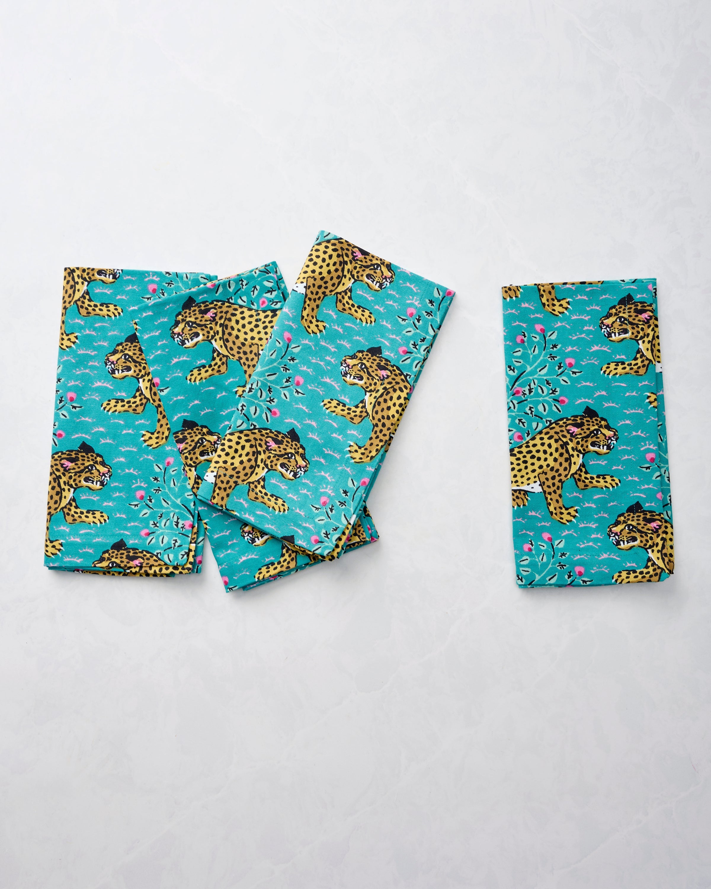 Bagheera - Dinner Napkins Set Of 4 - Turquoise