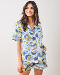 Champagne & Caviar - Short PJ Set - Pale Blue