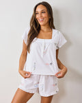 Daughters Of Triton - Pintuck Short Set - Cloud